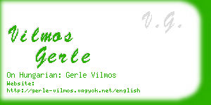 vilmos gerle business card